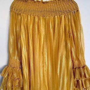 Lace off shoulder gown